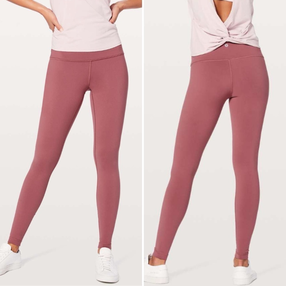 LULULEMON Wunder Under Super Hi-Rise Leggings Full-On Luon in So Merlot W5DLDS
